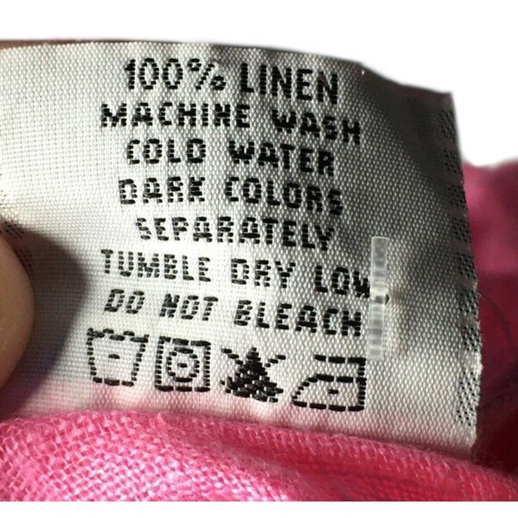 Click CMC Top Women's Size XL Pink Button Up Long Sleeve Round Neck - Picture 6 of 7